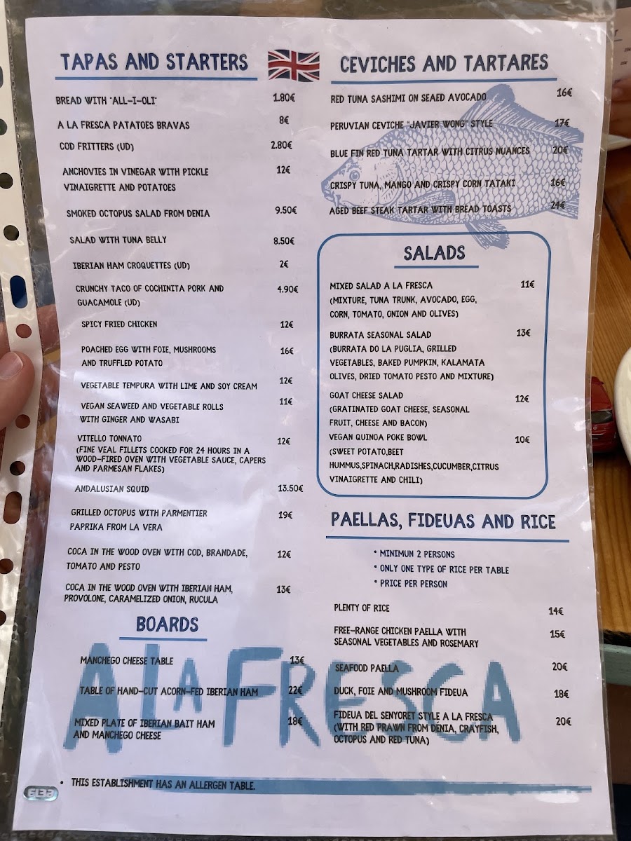 Menu Restaurante A La Fresca Denia-5